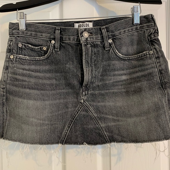 Agolde Dresses & Skirts - Agolde distressed mini skirt